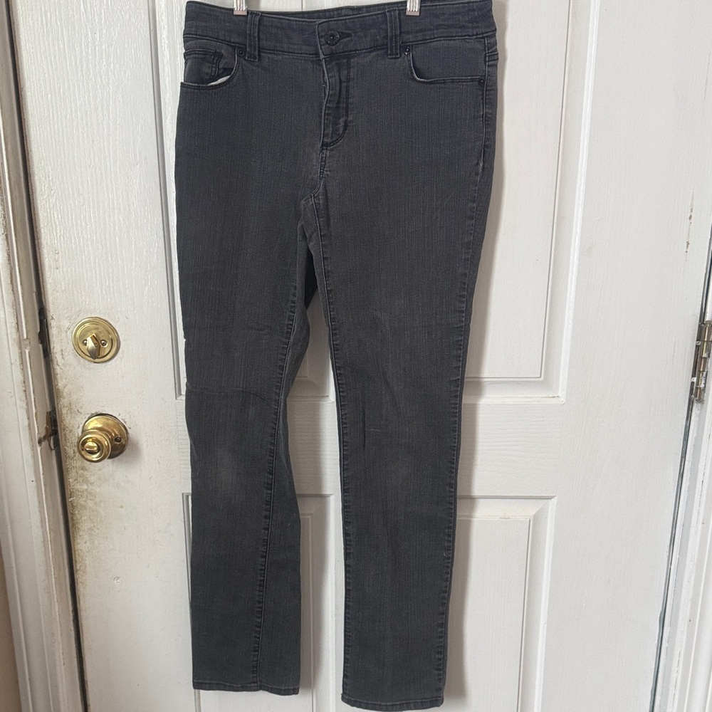 Chico's Charcoal Straight Leg Jeans